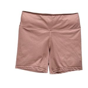 Jockey Women's Taupe Biker Shorts Stretch Size M Polyester Spandex khaki